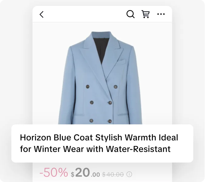 TikTok Shop product listing screen