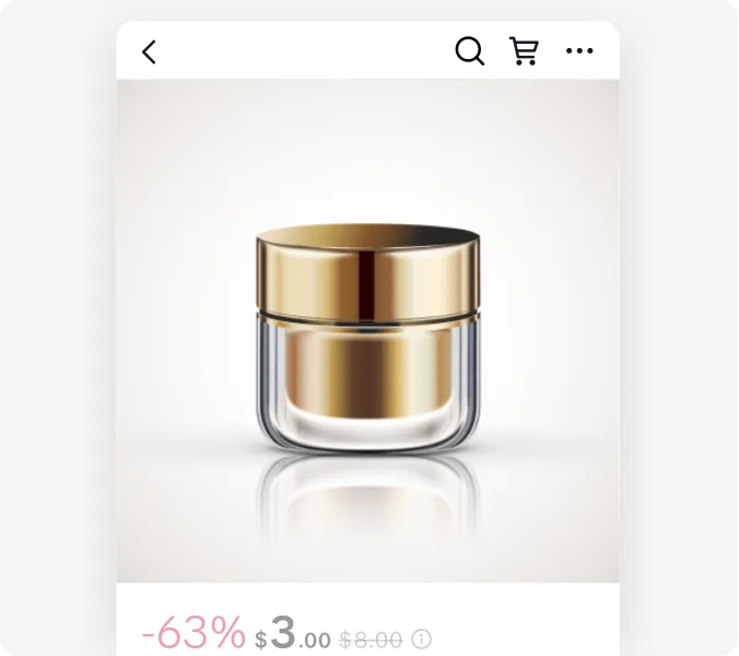 TikTok Shop product listing screen